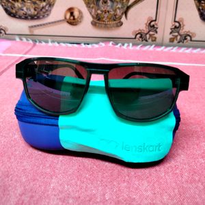 Lenskart Green Full Rim Wayfarer Vincent Sunglasse