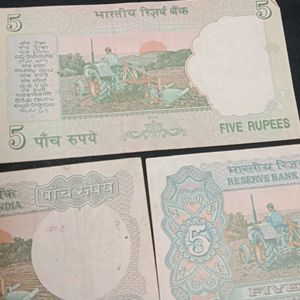 Old Indian Currency -5rs Notes (Set Of 7)