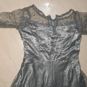 Dark Grey Shiny Gown