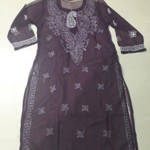 Lucknawi Chikankari Kurta With Inner