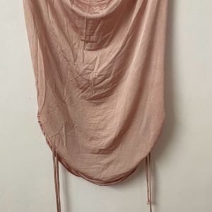 SATIN COWL NECK TOP