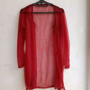 ♥️ Red Organza Party Wear