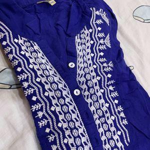 Global Desi Navy Blue Kurta