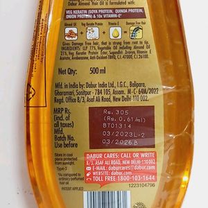 Dabur Almond Hair Oil 500ml