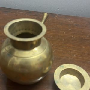 Pure Brass Gadwi Beautiful With Lid