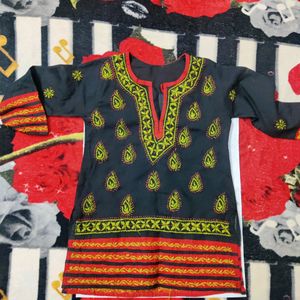 Chikinkari Kurta For Girls