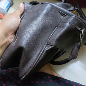 Hand Bag With All Zips Working