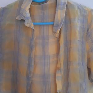 Amazing Yellow Crop Shirt With Knot To Tie