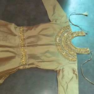 Golden Gown With Shining Stones