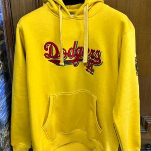 NIKE LA DODGERS MUSTURD YELLOW HOODIE