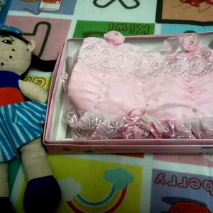 Baby Pink Frock With Gift Box