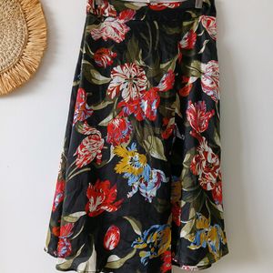 Zara Floral Midi Skirt