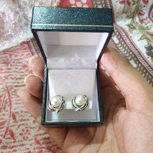 Silver Coted Earing
