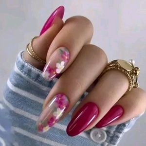 Rose Nails Set ( Pack Of 24 )