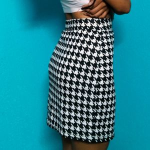 Cool Black And White Pattern Skirt 🤍🖤⚡