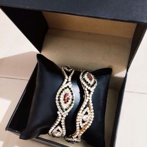 Diamond Bangles Pair