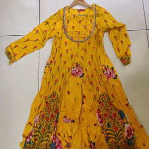 Yellow Anarkali Gown