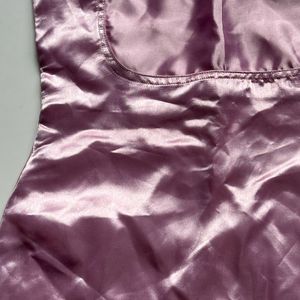 Satin Baby pink Mini Dress