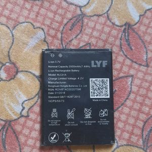 Lyf Mobile Battery Good Condition