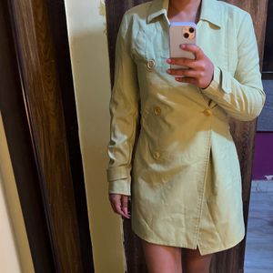 Lime Overcoat Dress