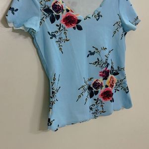 Blue Summer Casual Top