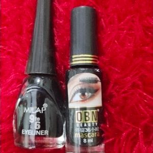 Milap 9to6 Eyeliner.OBN. Beauty Mascara..