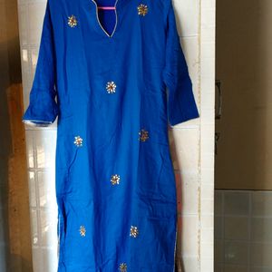 Blue Gotapatti kurti