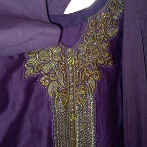 Purple kurta set