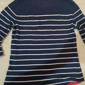 Kraus Blue & White Stripped Body T-shirt