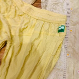 yellow kurti set