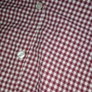 Chic Red & White Gingham Cotton Blend Crop Top -