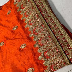 Very Beautiful Heavy Work Saree 🧡