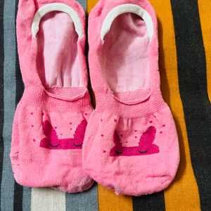 Women Cute Pink Half Socks