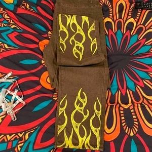 FLAMEUP HAND-PAINTED BAGGY JEANS