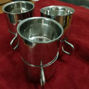 Set of 6 Stainless Steel Tea Cups Quality 👍🏻