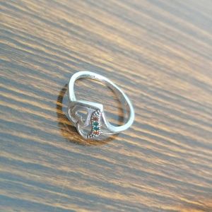 Real Silver Heart Design Ring