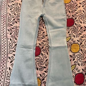 Winter Sale Light Blue Boot Cut Jeans