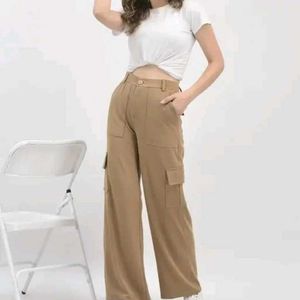 Cotton Blend Cargo Full Length With Side Pockets