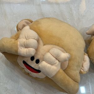 2 Monkey Face Soft Toys