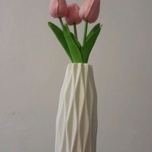 Pink Tulips Vase Combo