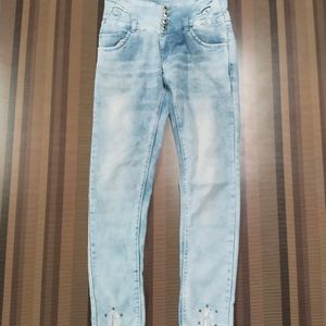 V-03 Size-30 Slim Fit Women Denim Jeans