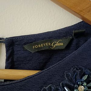 Navy Blue Forever Top Upto 32"