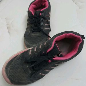 Black And Pink Action Shoes