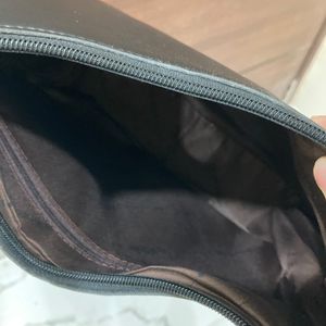 Black Cresent Shape Hand Bag