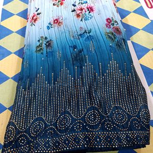 Blue Floral Lehenga