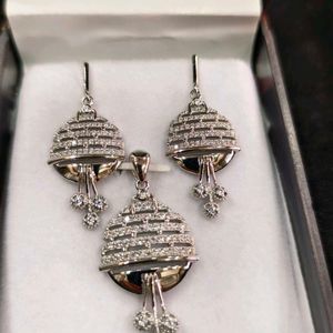 925 Silver Sterling Pendant Earrings