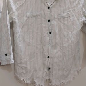 Cotton Stripes Shirt For Girls