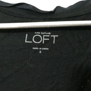 Loft Black Short Sleeve Top