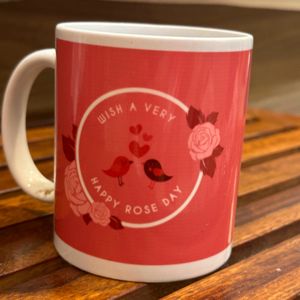 Ferns And Petals Happy Rose Day Mug