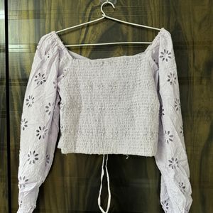 Lavender Crop Top